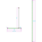 scudo-10mm-glass-panel-700mm-with-black-wall-profile--bracing-bar-