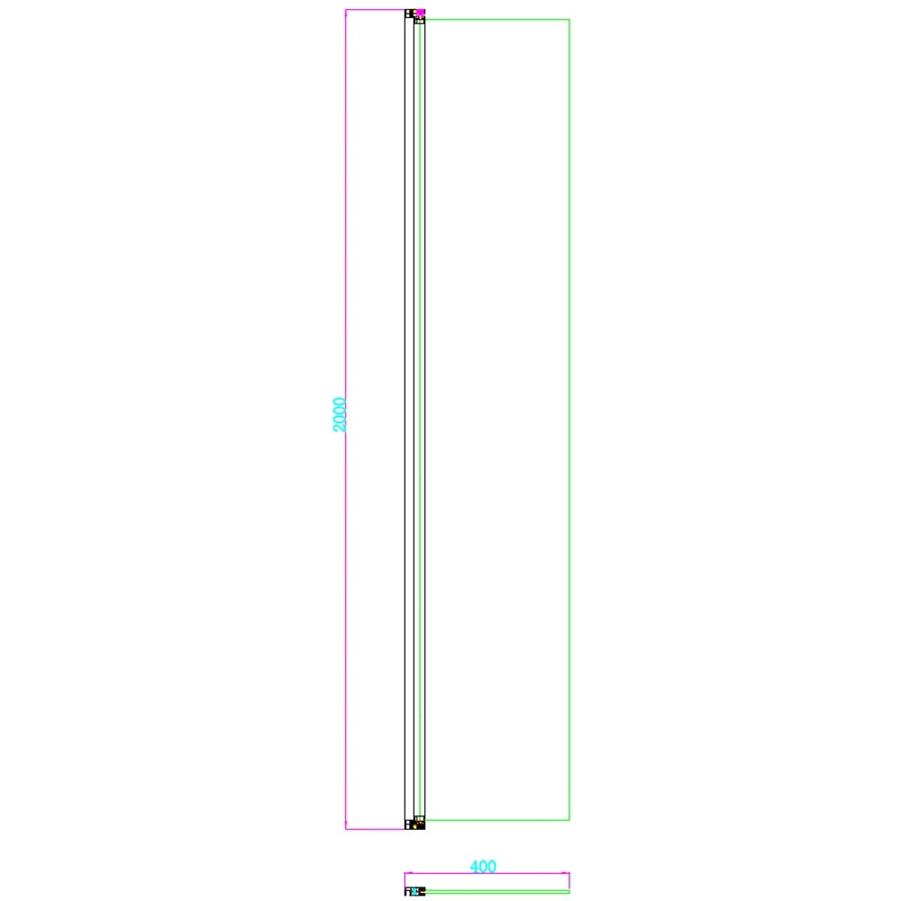 Scudo Minos Chrome Swivel Panel 400mm - MINSWIVEL400