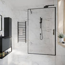 Glass shower cubicle with sliding doors