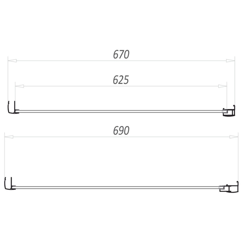 Scudo S6 Brushed Brass Side Panel 700mm - S6-BBGLASS025