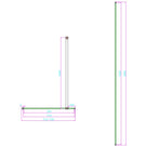 scudo-10mm-glass-panel-760mm-with-black-wall-profile--bracing-bar-