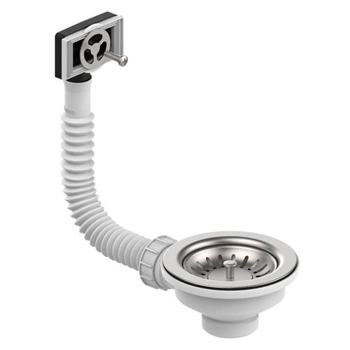 Leisure Chrome 1.0 Bowl 92mm Overflow Waste Kit WAST09/