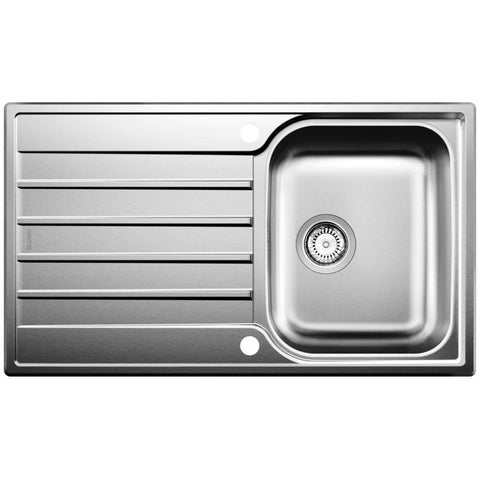 Blanco Livit 45 S Salto 1.0 Bowl Brushed Stainless Steel Reversible Kitchen Sink & Pop-up Waste
