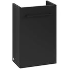 villeroy--boch-avento-volcano-black-350mm-wall-hung-vanity-unit-with-black-handles--basin-tap-on-left-