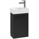 villeroy--boch-avento-volcano-black-350mm-wall-hung-vanity-unit-with-black-handles--basin-tap-on-right-