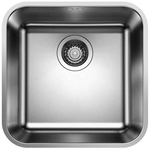 Blanco Supra 400-U 1.0 Bowl Brushed Stainless Steel Kitchen Sink & Pop-up Waste