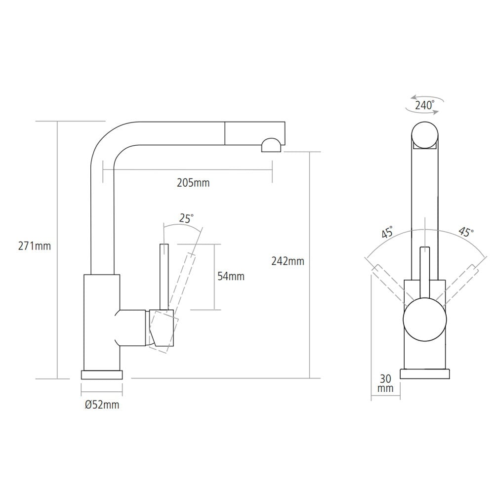 Caple Landis Chrome Pullout Spout Kitchen Sink Mixer Tap LAN/SP/CH