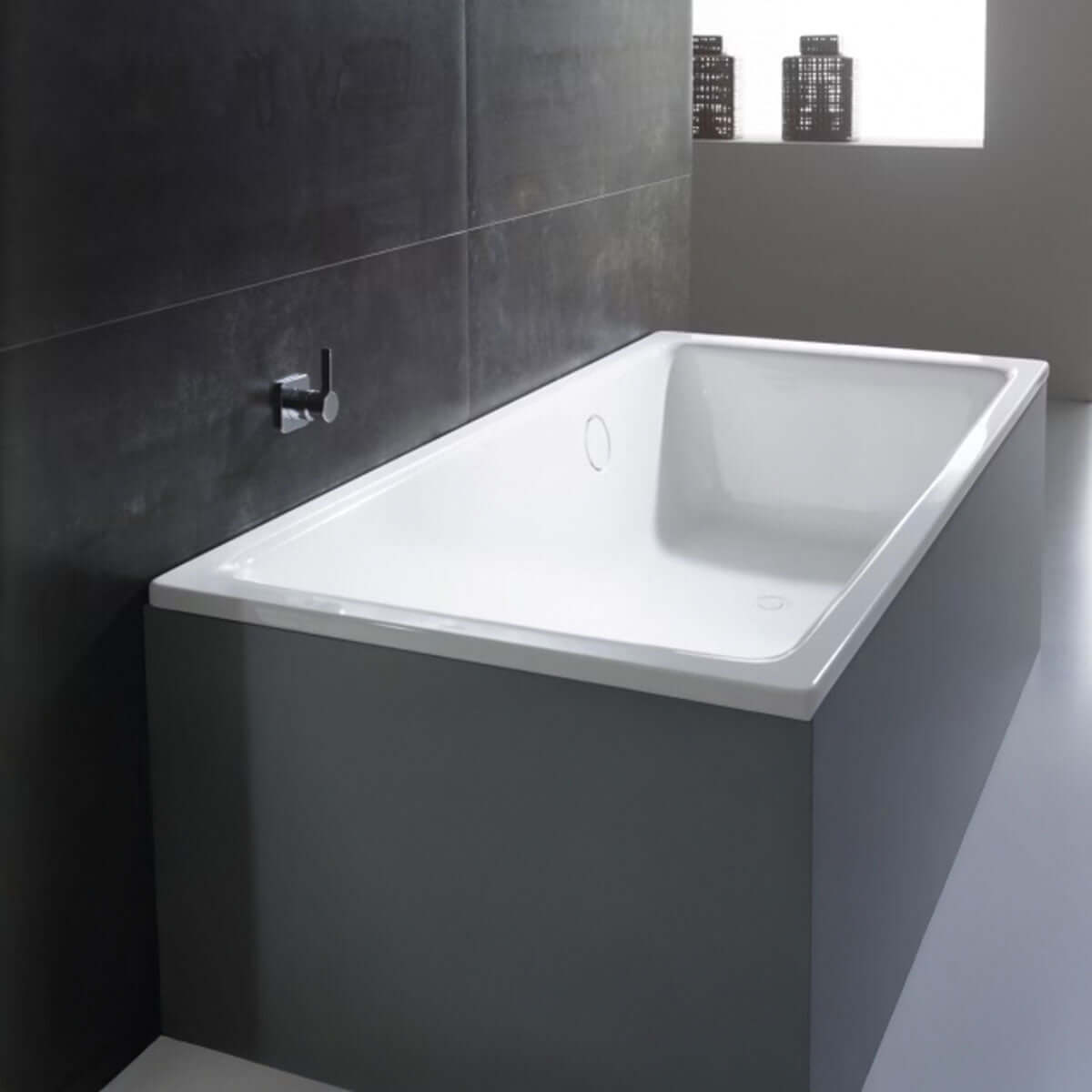 Kaldewei Puro Side Overflow 1700 x 700mm White 0 Tap Hole Bath with Right Hand Side Overflow