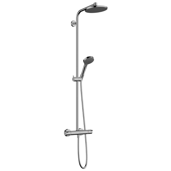 Hansgrohe Vernis Blend Chrome Thermostat Showerpipe 200 1 Jet