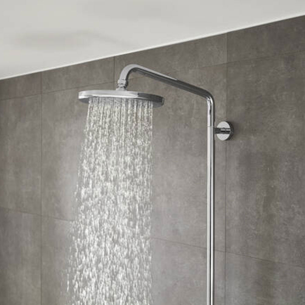 Hansgrohe Croma Chrome Showerpipe 220 1 Jet With Thermostatic Shower Mixer