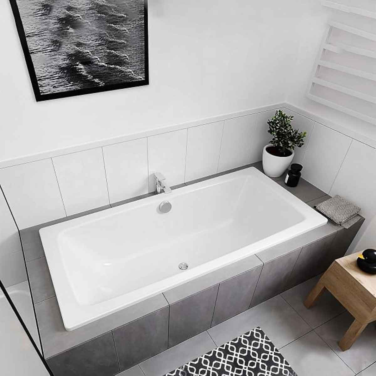 Kaldewei Cayono Duo 1800 x 800mm White 0 Tap Hole Bath