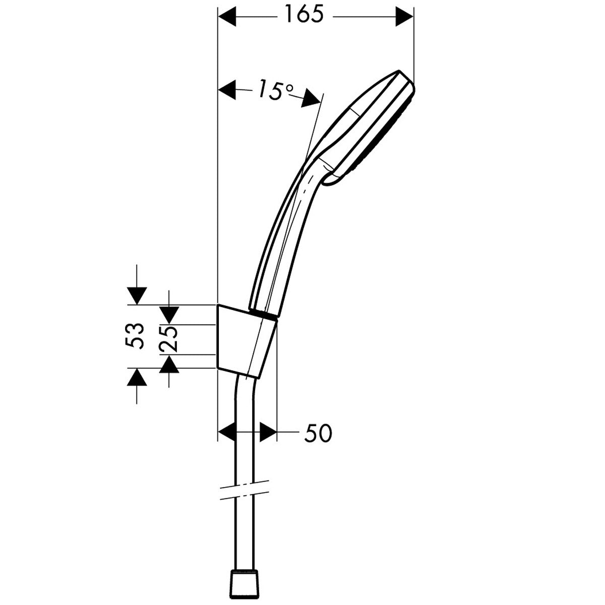 Hansgrohe Croma 100 Chrome Replacement Hand Shower Set 27592000