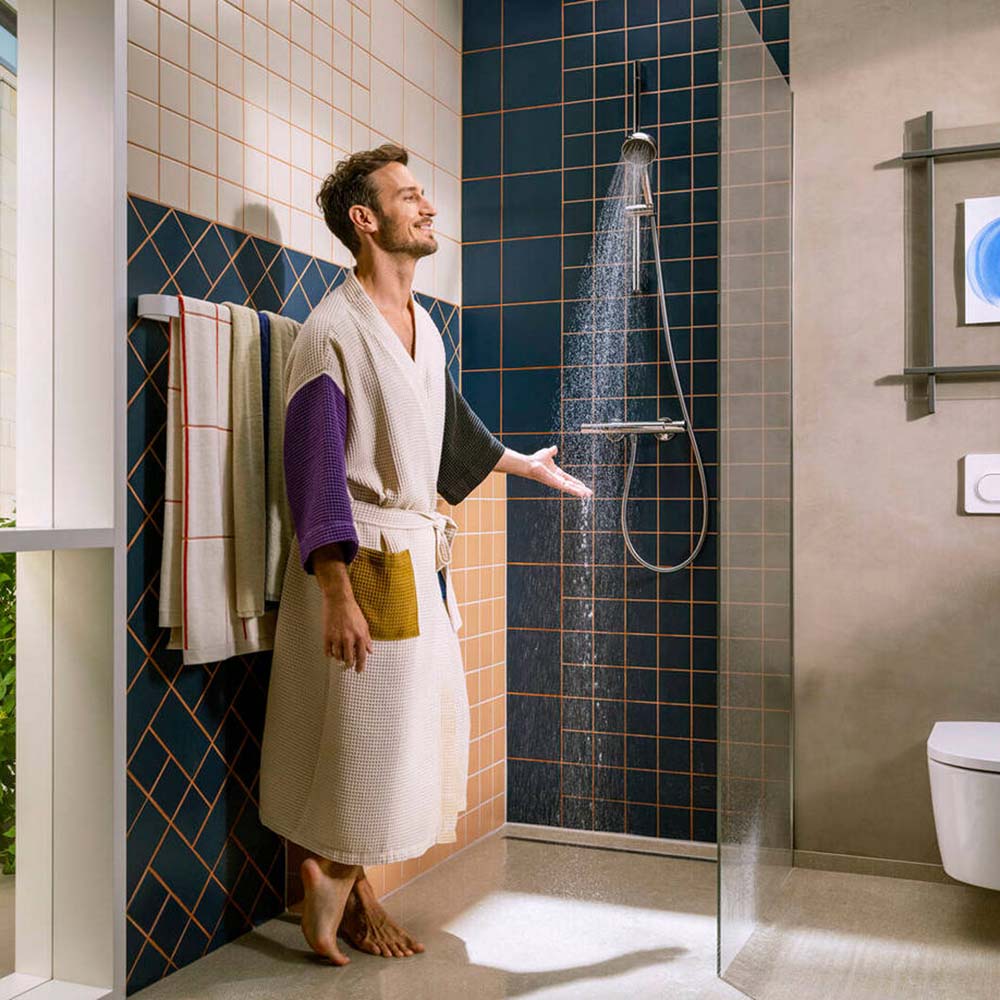Hansgrohe Activera Select S Chrome Shower Set 95 2 Jet Ecosmart With Shower Bar 65cm 28044000