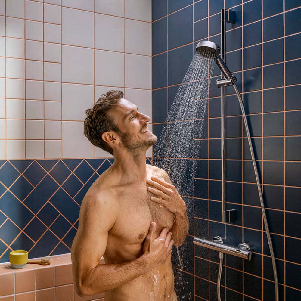 Hansgrohe Activera Select S Chrome Shower Set 95 2 Jet Ecosmart With Shower Bar 90cm 28046000