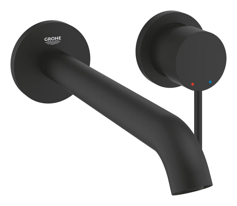 Grohe 2-Hole Matt Black Basin Mixer L-Size