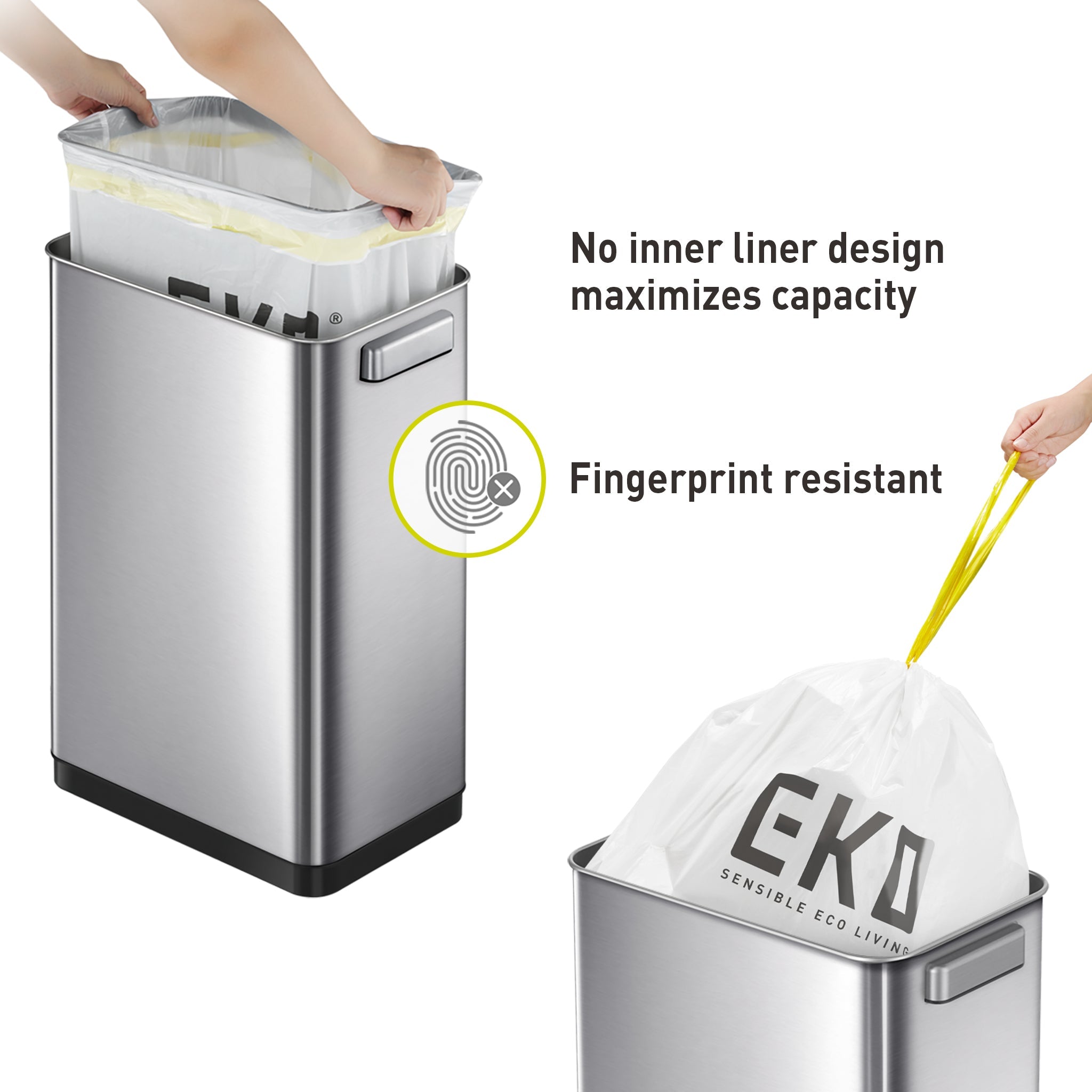 EKO Deluxe Mirage T 50L Soft Close Sensor Kitchen Bin