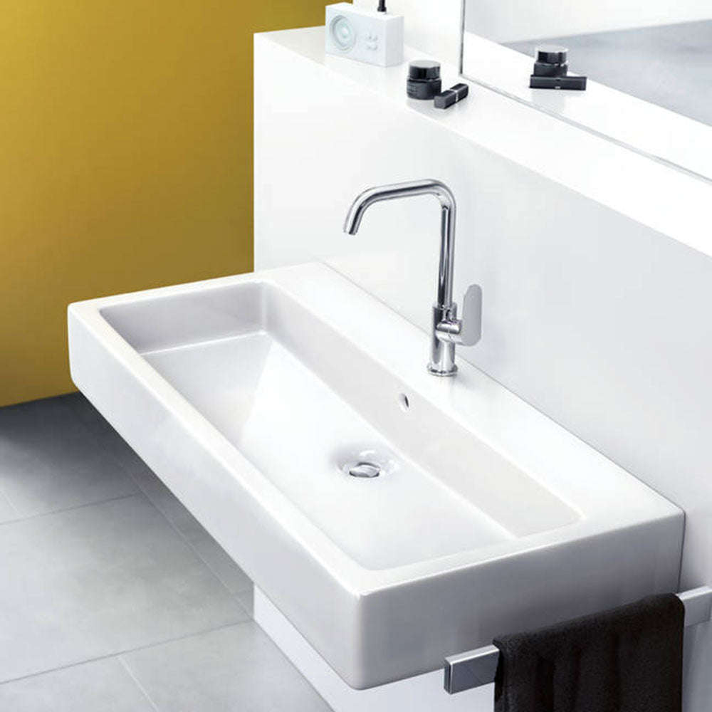 Hansgrohe Focus Chrome Single Lever Basin Mixer Tap 240 With Swivel Spout and Pop-Up Waste