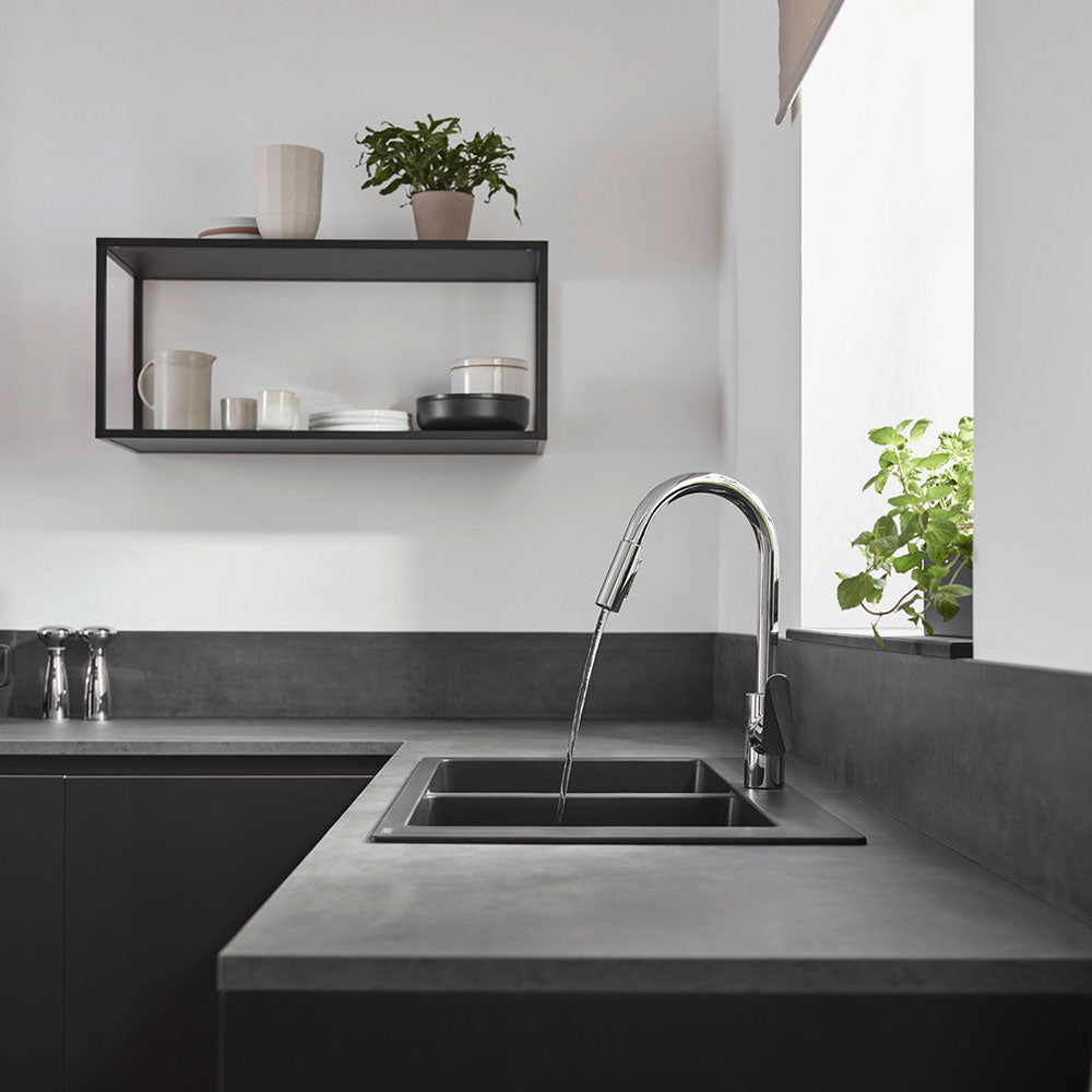 Hansgrohe Focus M41 Chrome 240 Pullout Spray Kitchen Sink Mixer Tap 31833000