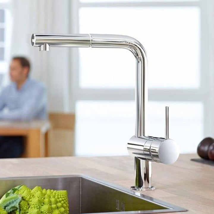 Grohe Minta Chrome Pullout Spray Single Lever Kitchen Sink Mixer Tap 32168000