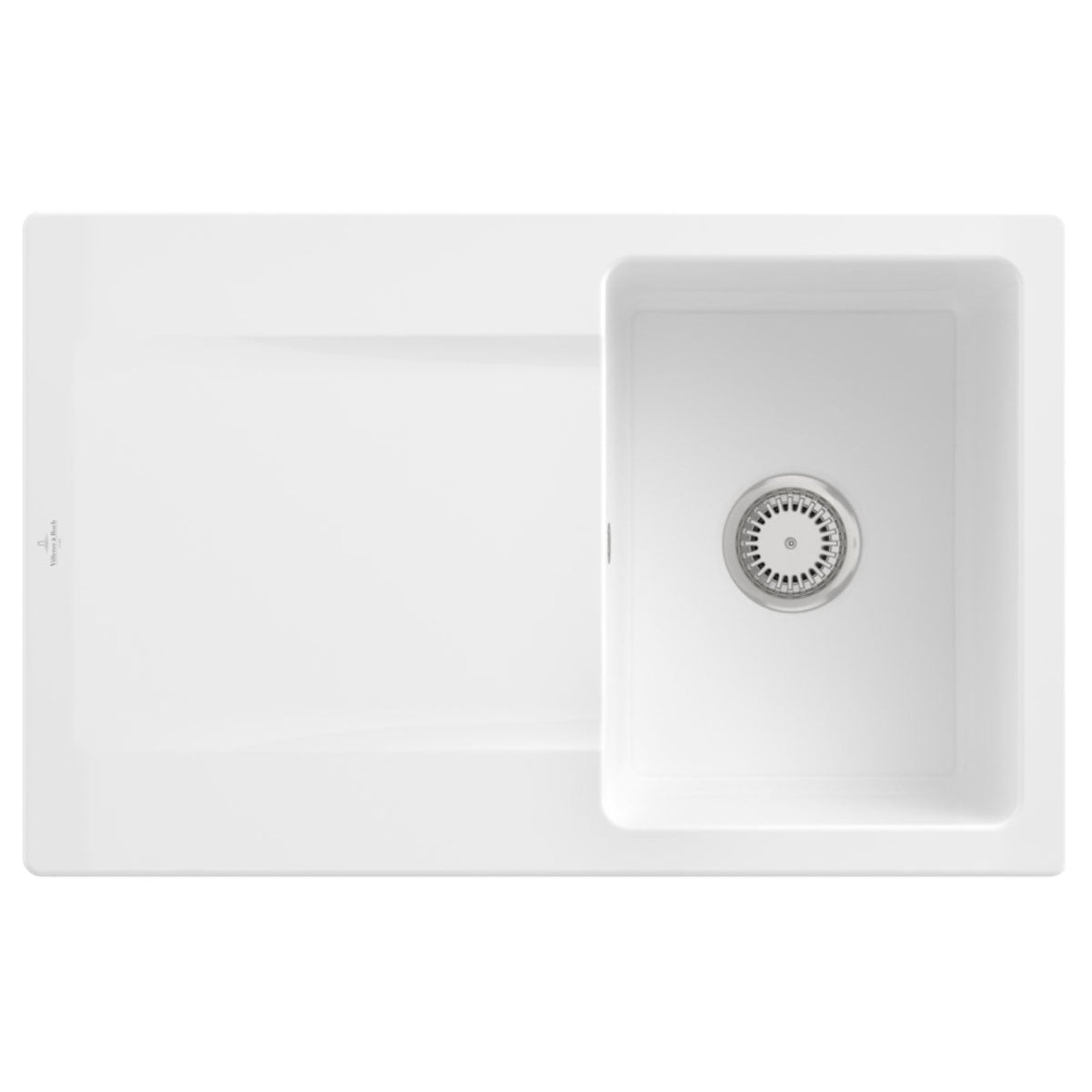 Villeroy & Boch Siluet 45 1.0 Bowl Ceramic Kitchen Sink - NO WASTE