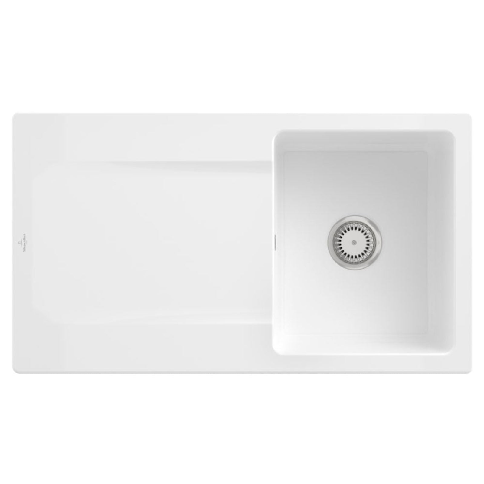 Villeroy & Boch Siluet 50 1.0 Bowl Ceramic Kitchen Sink - NO WASTE