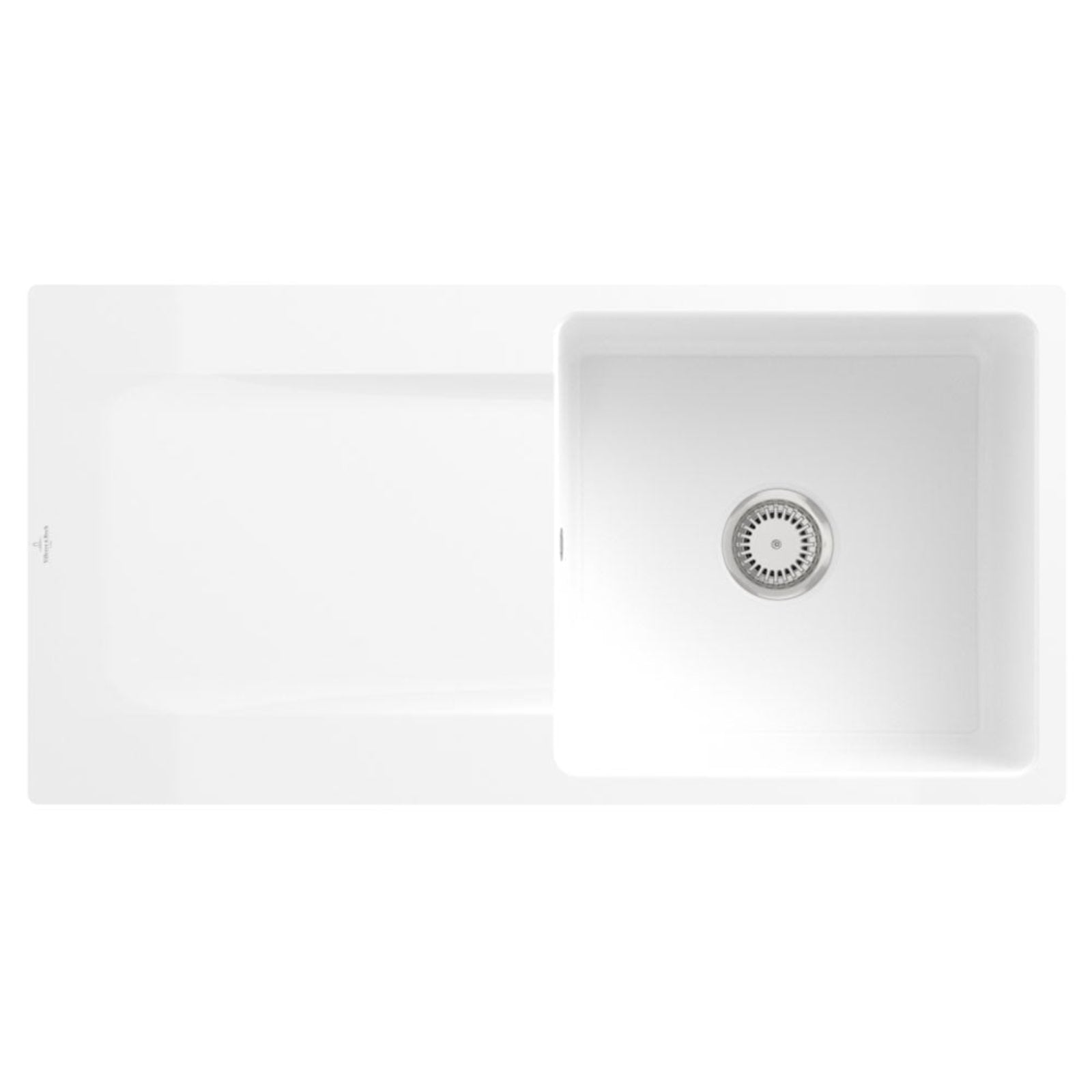 Villeroy & Boch Siluet 60 1.0 Bowl Ceramic Kitchen Sink - NO WASTE