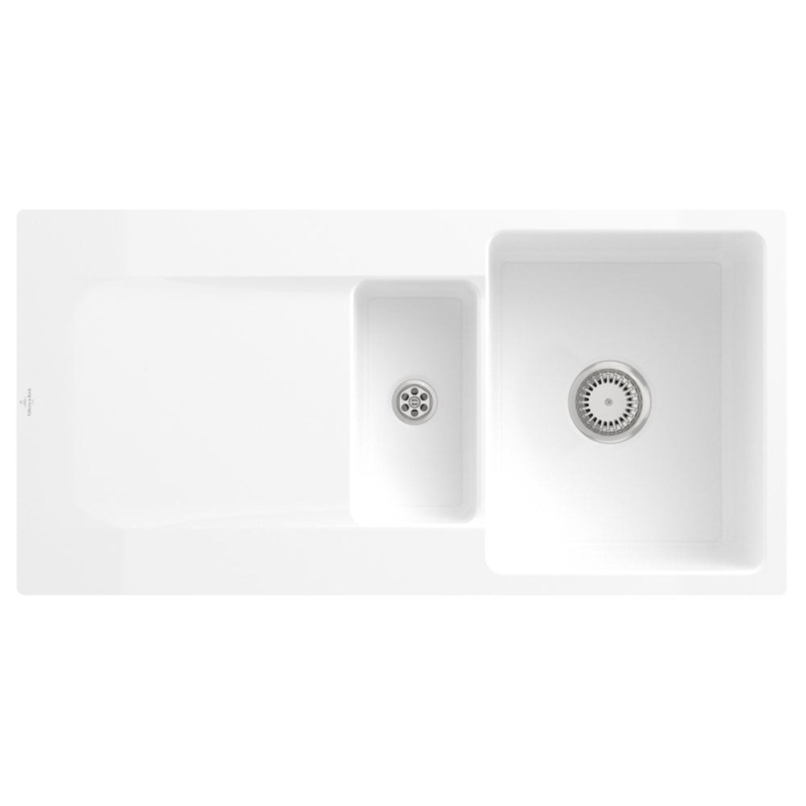Villeroy & Boch Siluet 60R 1.5 Bowl Ceramic Kitchen Sink - NO WASTE