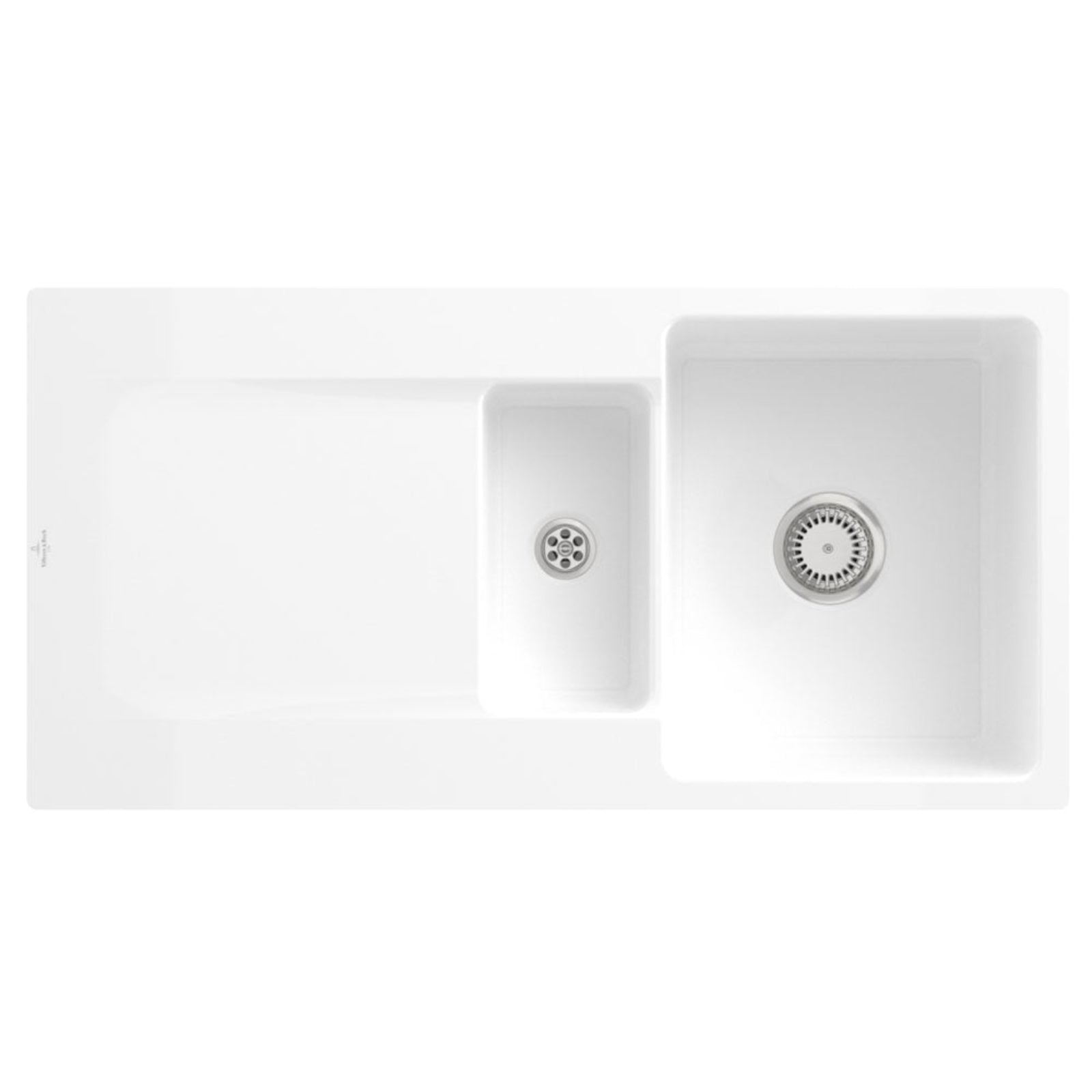 Villeroy & Boch Siluet 60R 1.5 Bowl Ceramic Kitchen Sink - NO WASTE