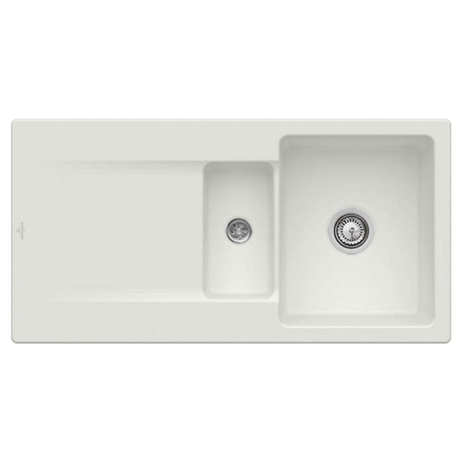 Villeroy & Boch Siluet 60R 1.5 Bowl Ceramic Kitchen Sink - NO WASTE