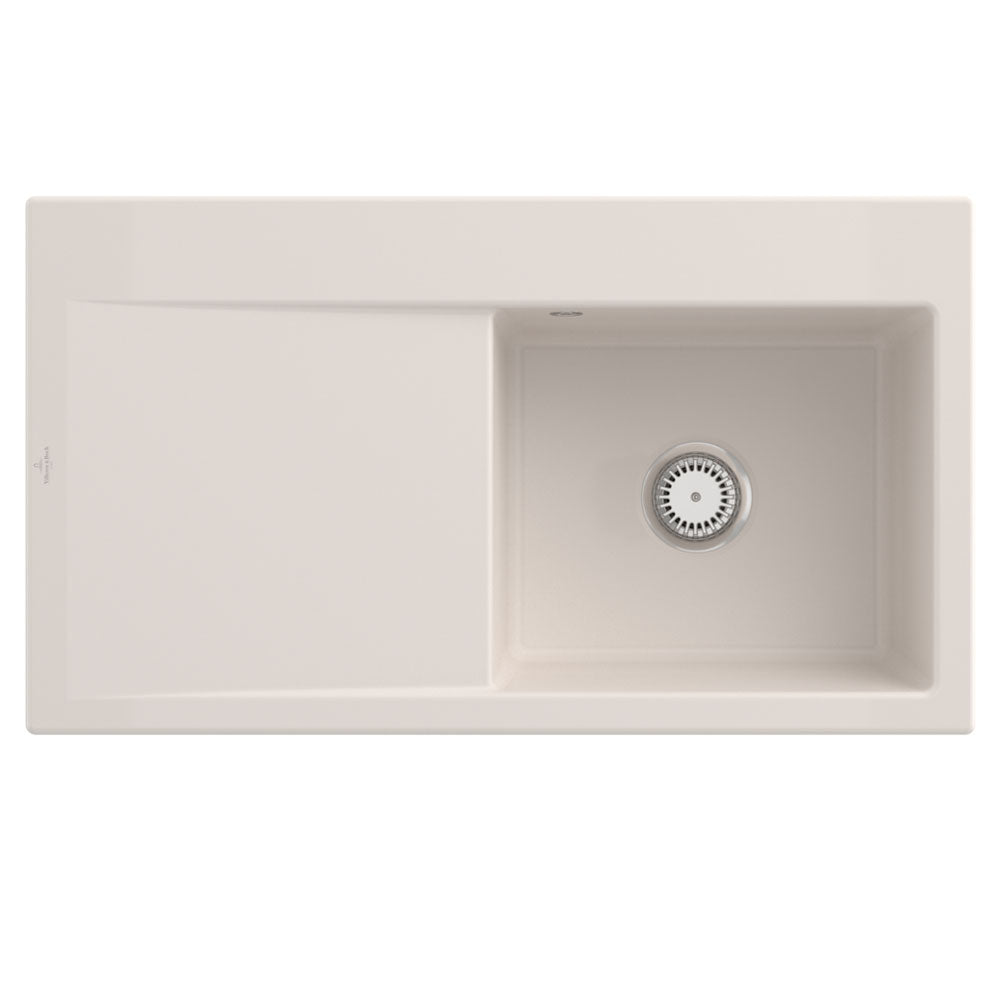 Villeroy & Boch Subway 50 Style 1 Bowl Ceramic Kitchen Sink LHD - NO WASTE