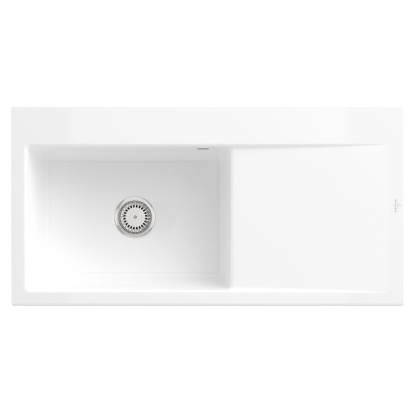 Villeroy & Boch Subway 60 Style 1 Bowl Ceramic Kitchen Sink RHD - NO WASTE