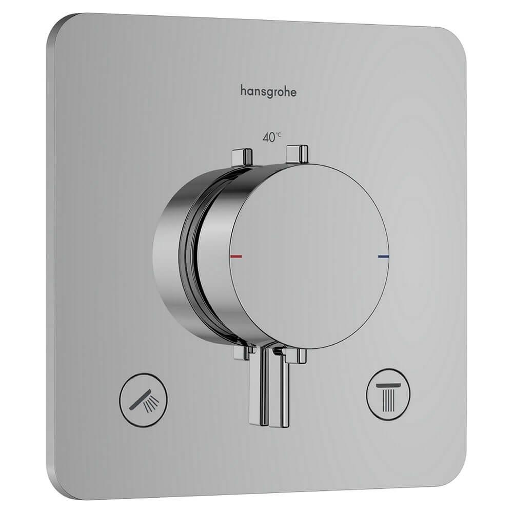 Hansgrohe Ecostat Comfort Q Chrome Thermostat For Concealed Installation For 2 Functions 33713000