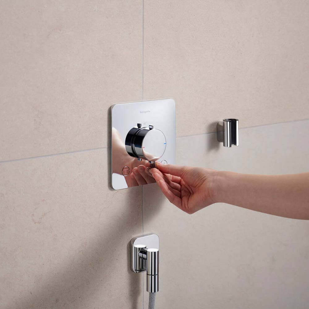 Hansgrohe Ecostat Comfort Q Chrome Thermostat For Concealed Installation For 2 Functions 33713000