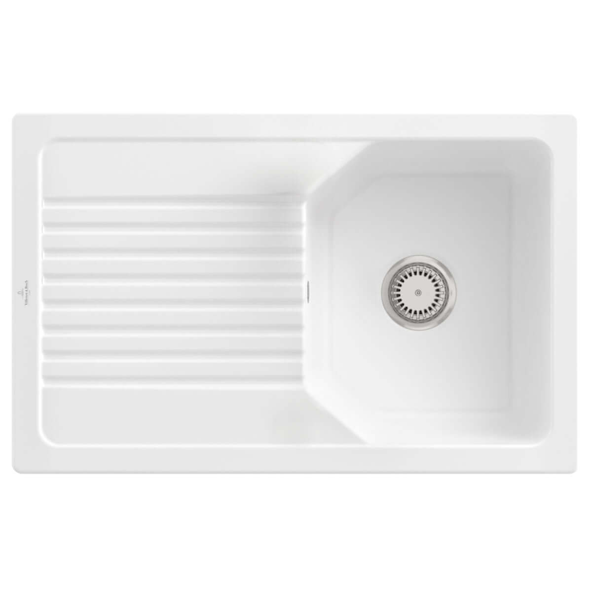 Villeroy & Boch Linara 45 1.0 Bowl White Alpin Ceramic Kitchen Sink - NO WASTE