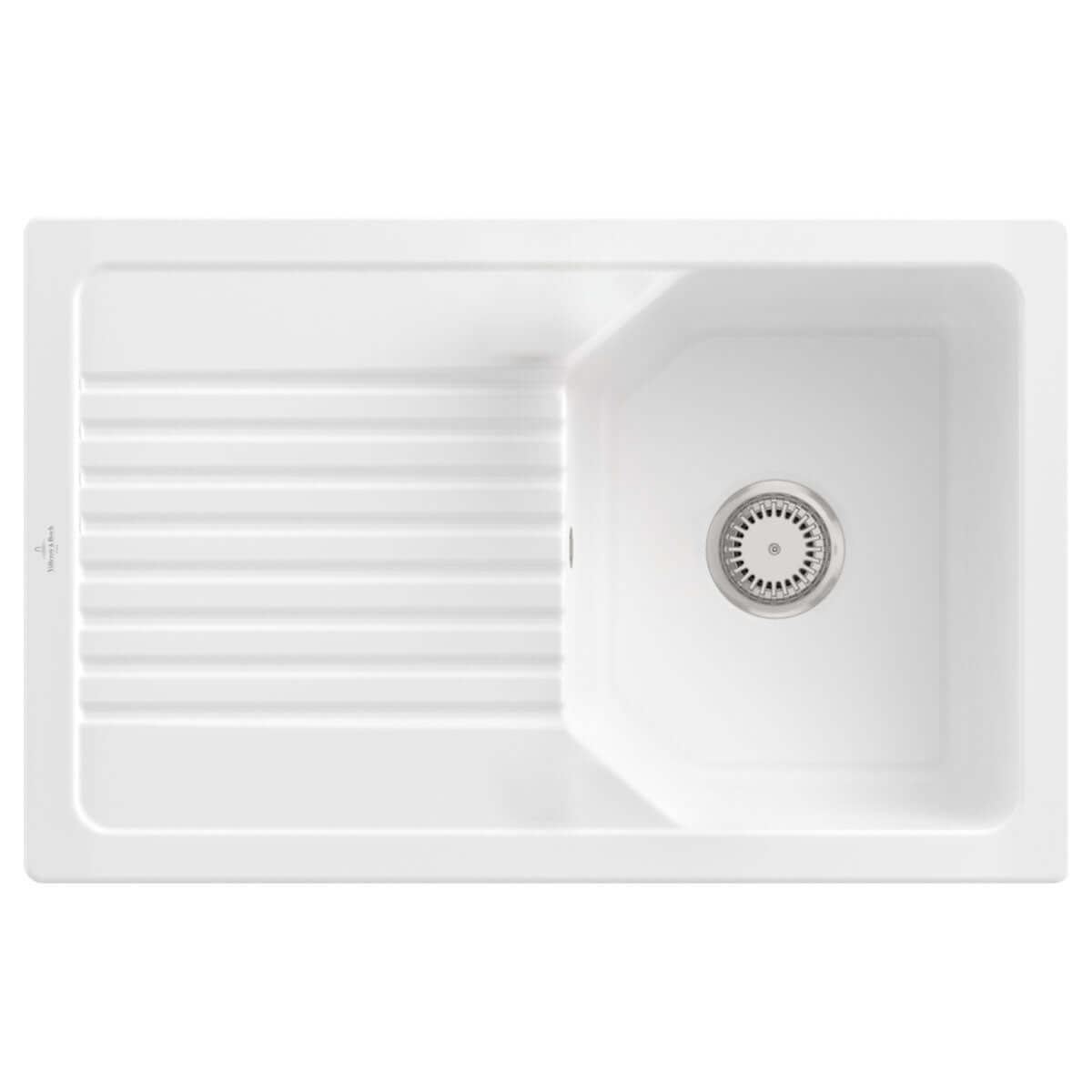 Villeroy & Boch Linara 45 1.0 Bowl White Alpin Ceramic Kitchen Sink - NO WASTE