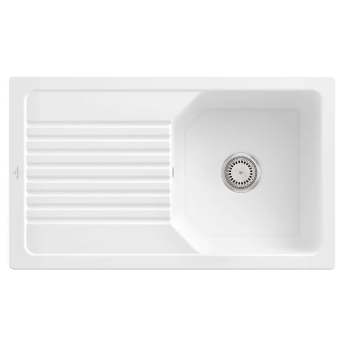 Villeroy & Boch Linara 50 1.0 Bowl White Alpin Ceramic Kitchen Sink - NO WASTE