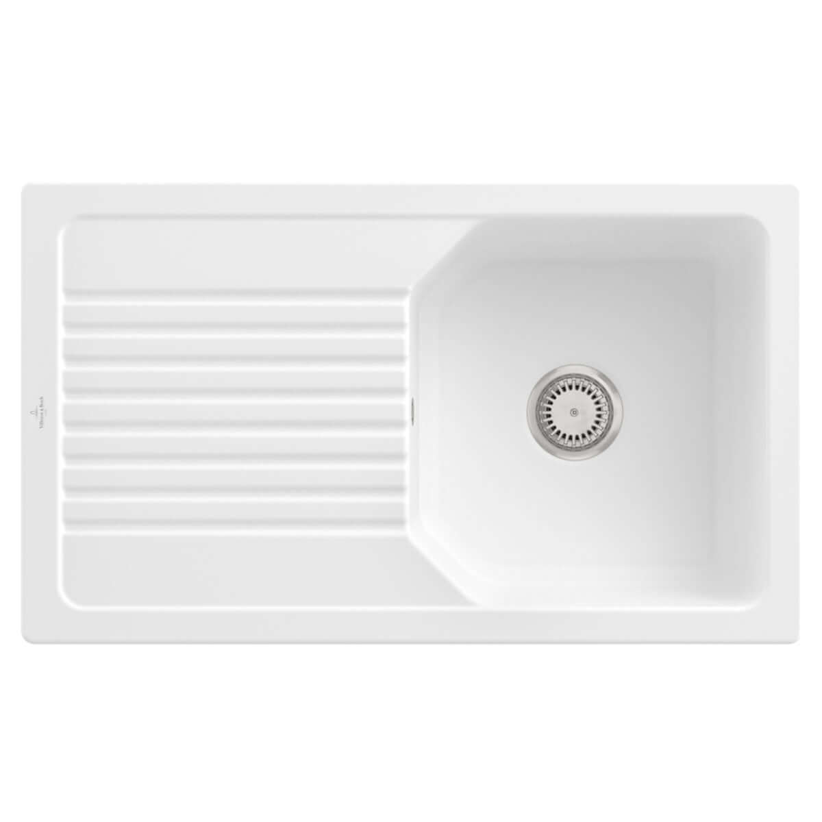 Villeroy & Boch Linara 50 1.0 Bowl White Alpin Ceramic Kitchen Sink - NO WASTE