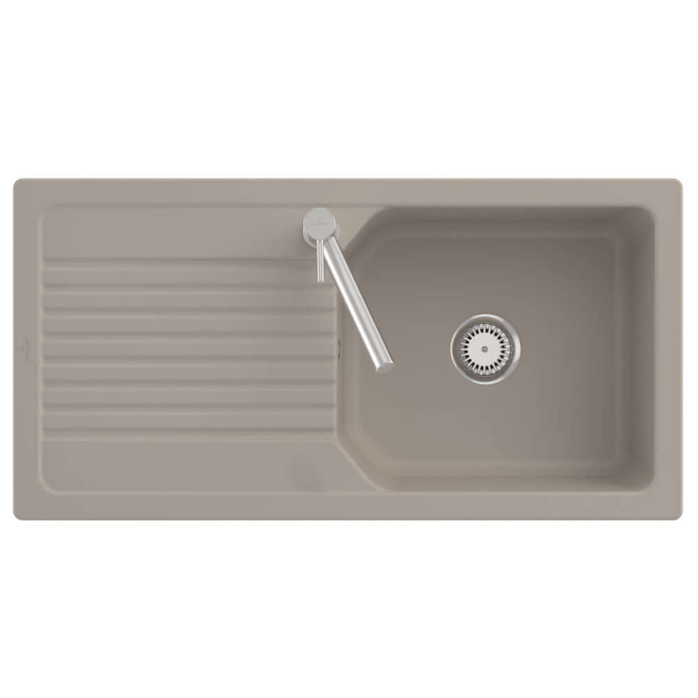 Villeroy & Boch Linara 60 1.0 Bowl White Alpin Ceramic Kitchen Sink - NO WASTE