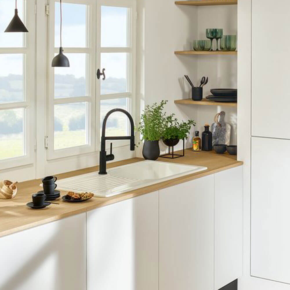 Villeroy & Boch Linara 60 1.0 Bowl White Alpin Ceramic Kitchen Sink - NO WASTE