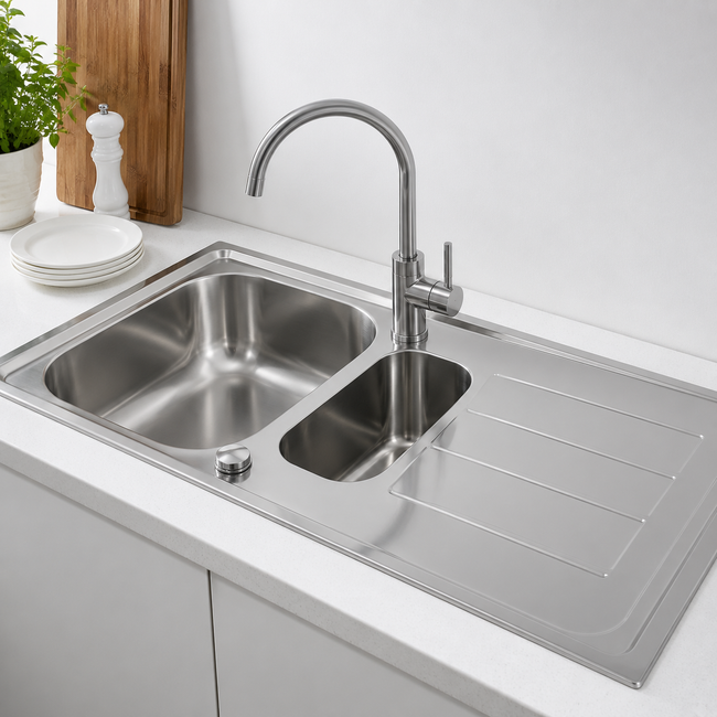 Grohe Stainless Steel Sink and Tap Bundle
