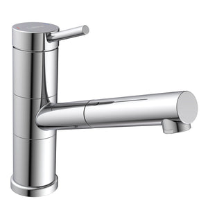 Luisina Black Kitchen Mixer Tap with Swivel spout & Pull-out Single-jet Spray