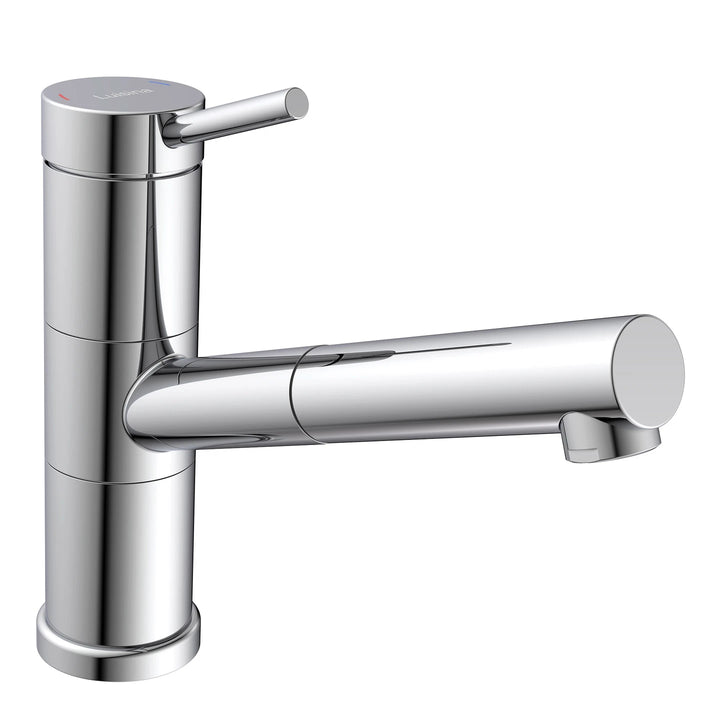 Luisina Black Kitchen Mixer Tap with Swivel spout & Pull-out Single-jet Spray
