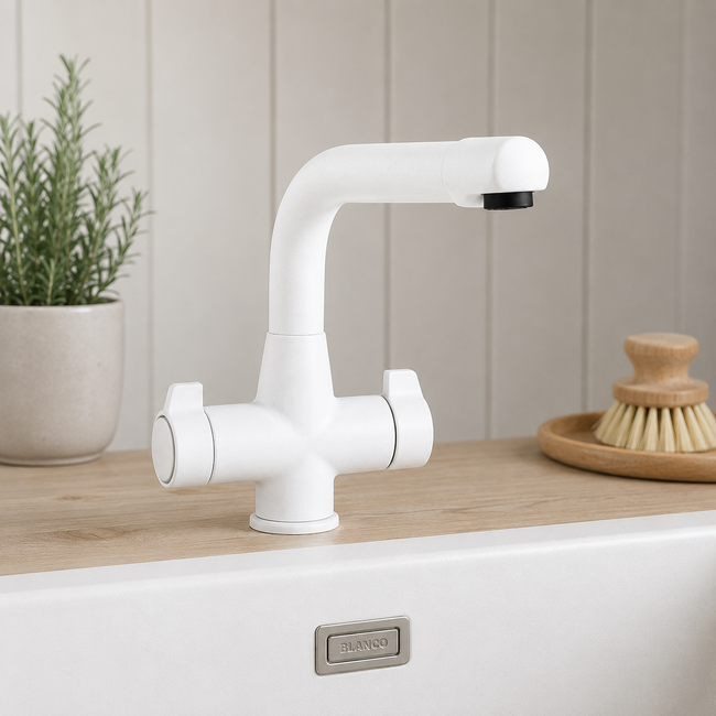White Paini Kitchen Taps 