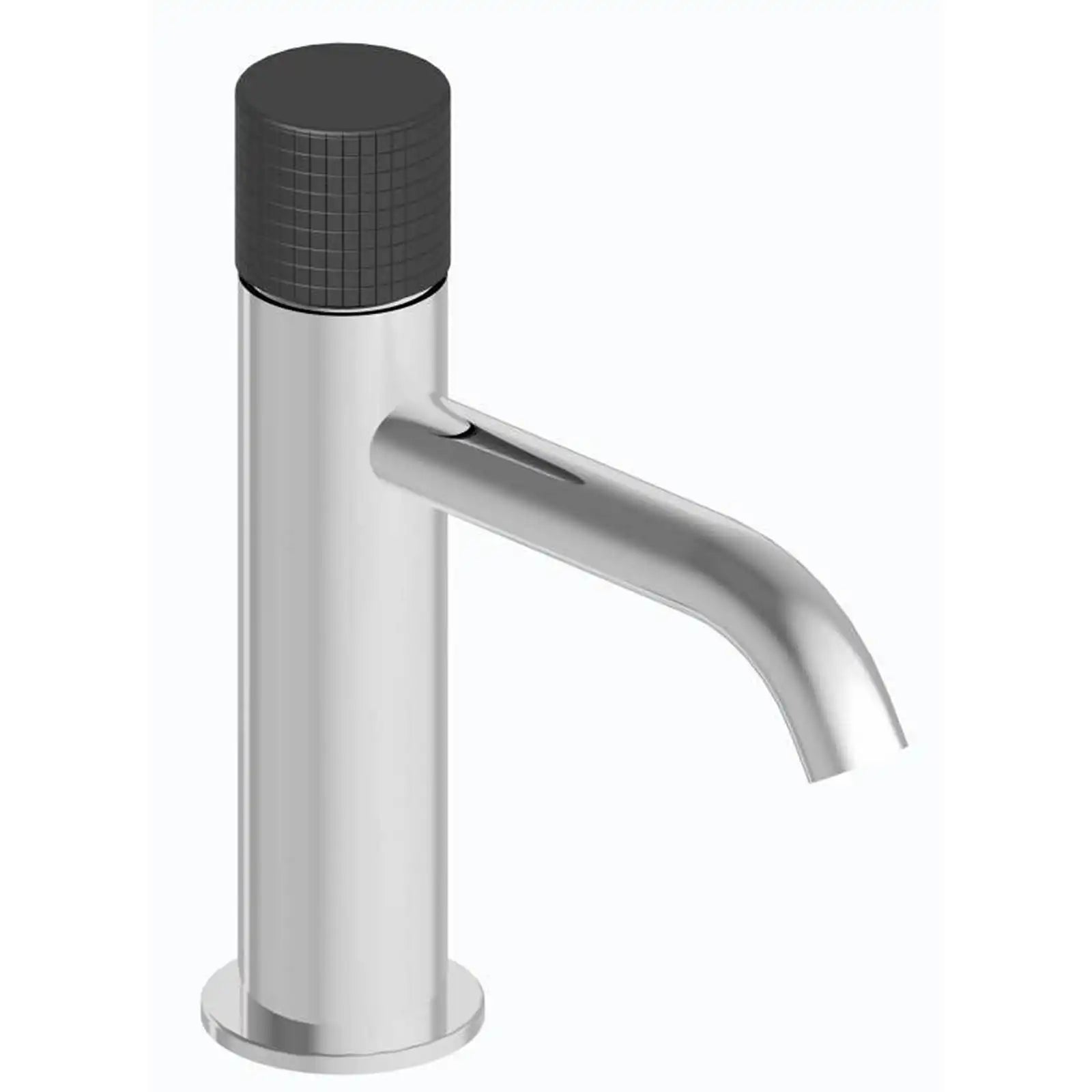 Paini Trenta Chrome Grip Basin Tap with Black Handle 3GNS208PJBL