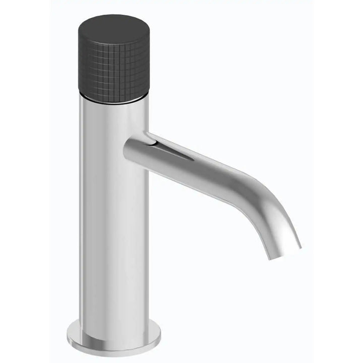 Paini Trenta Chrome Grip Basin Tap with Black Handle 3GNS208PJBL