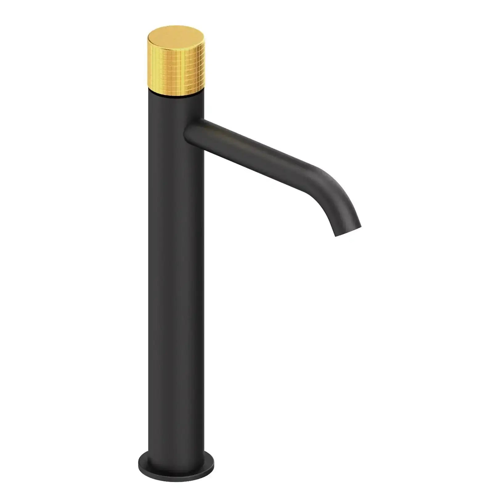 Paini Trenta Grip Black and Gold Mono Tall Basin Mixer Tap 3GNS211PJSR