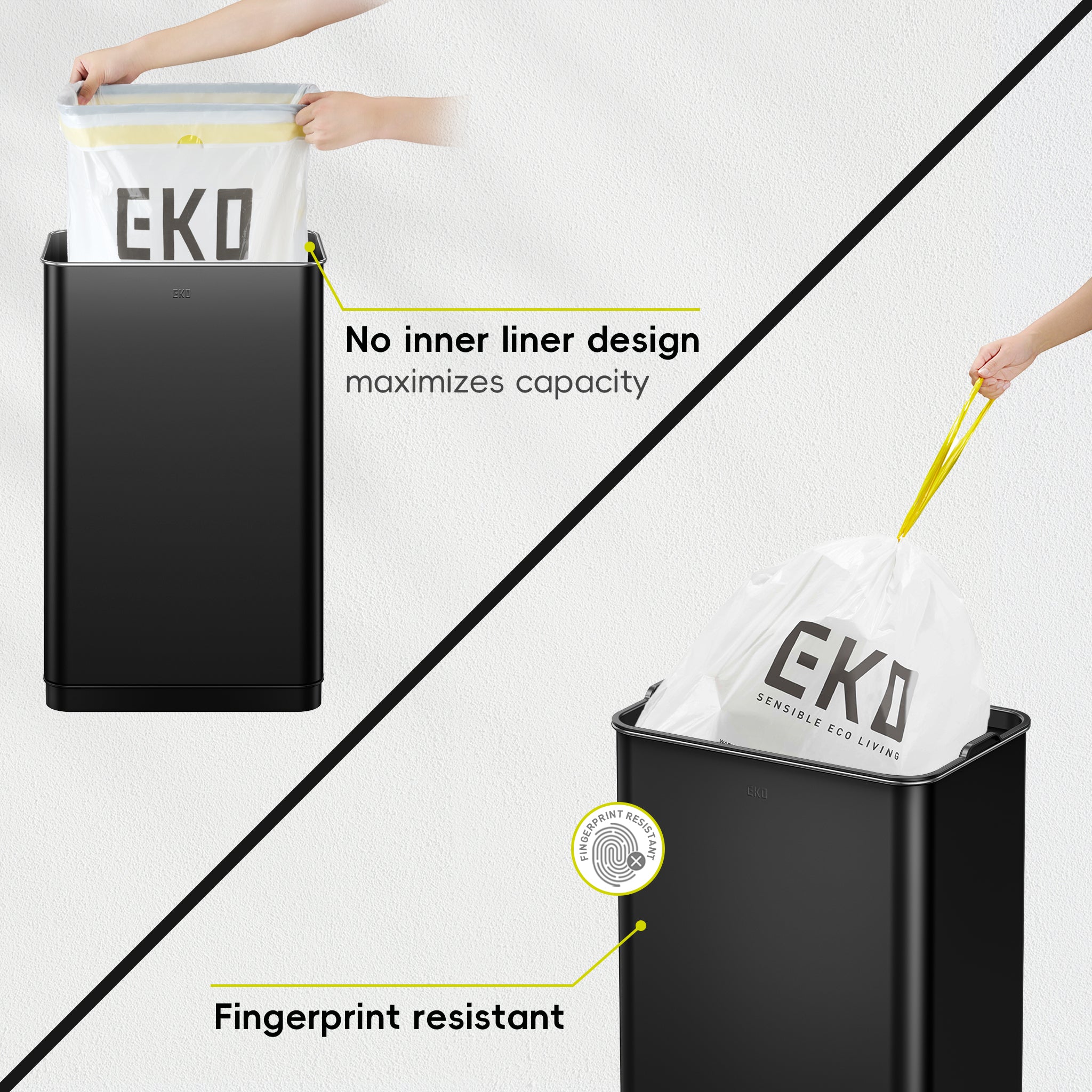 EKO Mirage T 50L Motion Sensor Kitchen Bin
