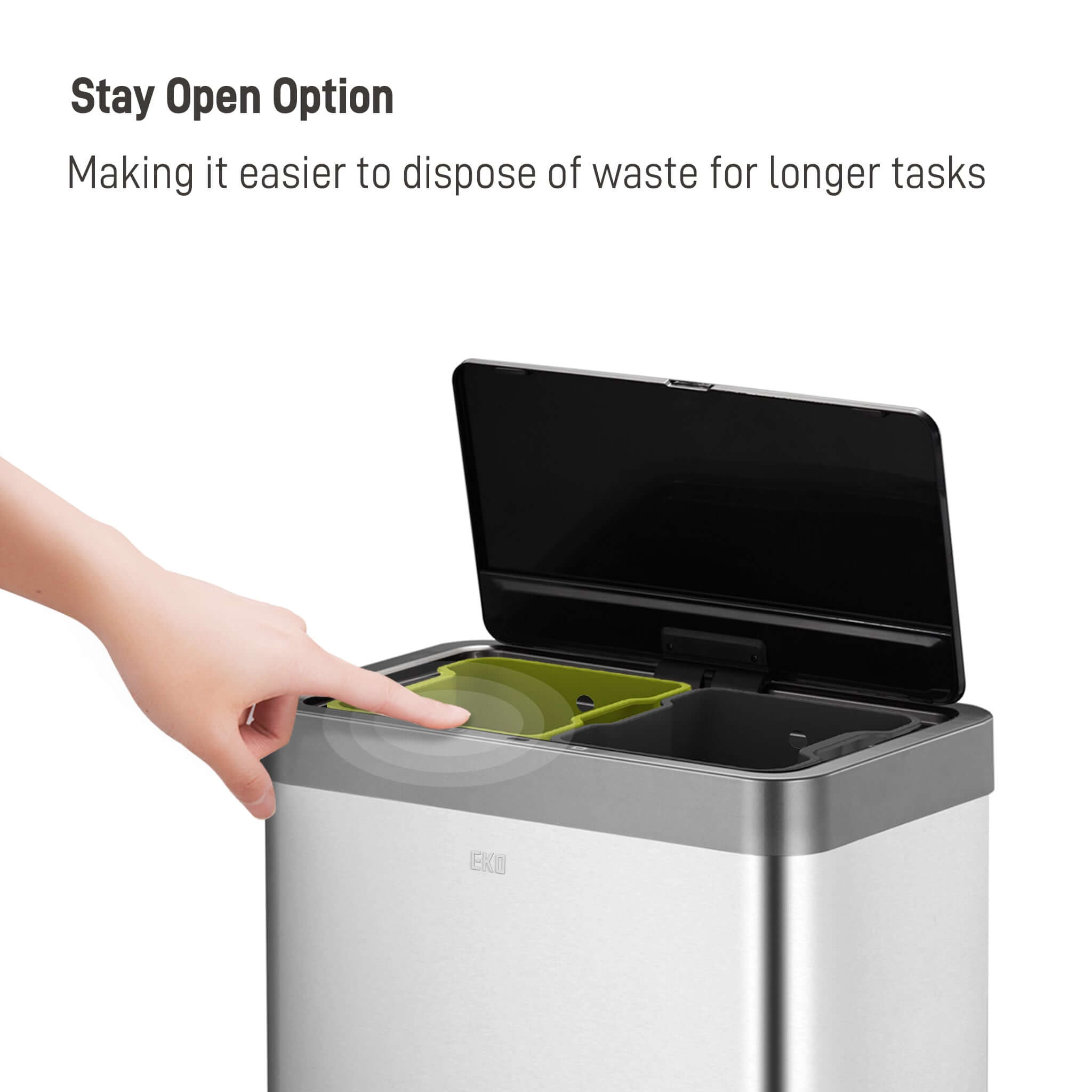 EKO Mirage X 20L+20L Recycling Soft Close Sensor Kitchen Bin