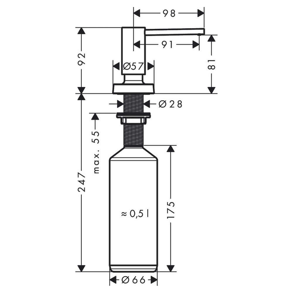 Hansgrohe A51 Soap Dispenser