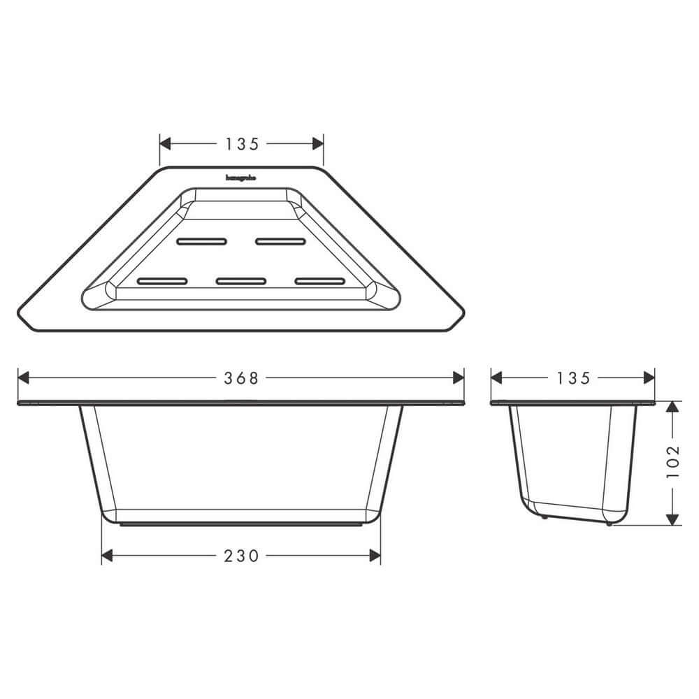 Hansgrohe F27 Black Corner Bowl 40973000